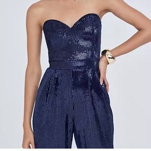 Blue sequin jumpsuit